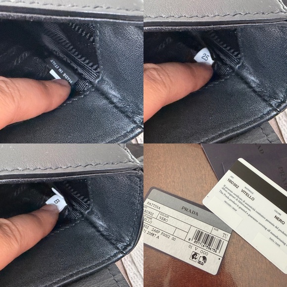 Authentic Prada 1BD302 Pattina in Pelle Vitello Black Leather. - Picture 8 of 16